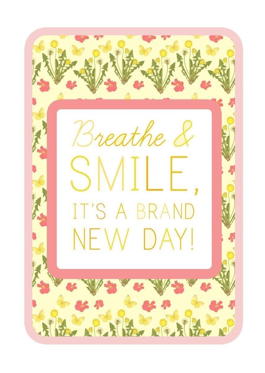 Breathe and Smile - 8x10 print - vertical