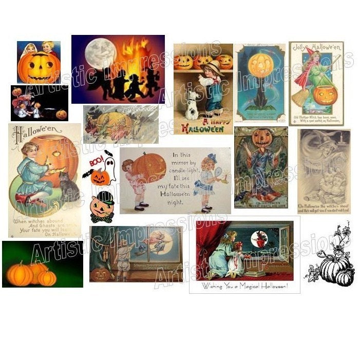 Vintage Halloween Kids Printable Sheet
