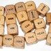 21 Vintage Scrabble Word Cubes for Altered Art, Collage, Assemblage, Crafts, etc.