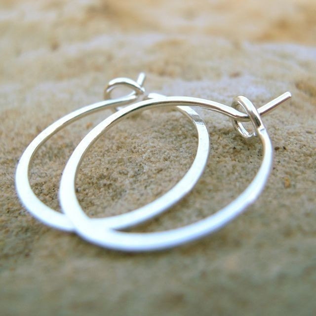 Tiny hoops. 1/2 inch small hoops. Sterling silver hoops.