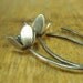 Flower earrings. Sterling silver lilac earrings.