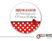 Ladybug Circle Return Address Labels