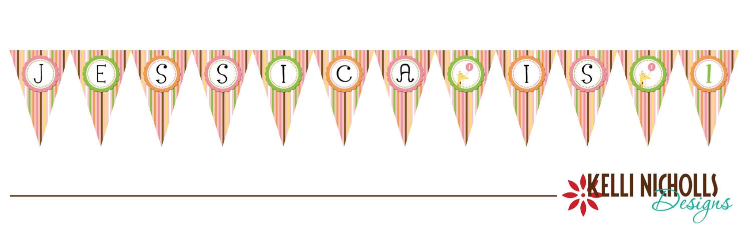 Sweet At One - Girl 1st Birthday Banner