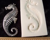 Nouveau Seahorse 2 1/4"  - Hard Polymer Clay mold for use with clay