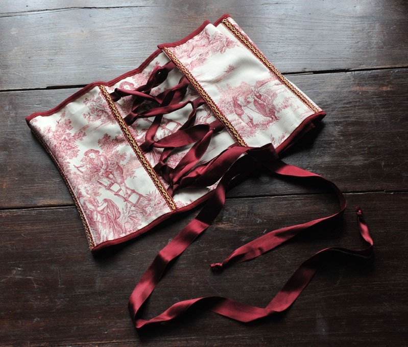 Brocade Burgundy Corset