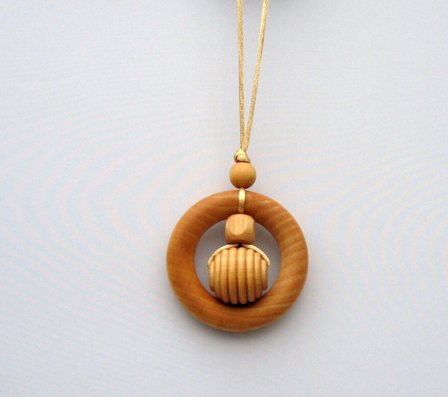 10.00 SALE: Nursing Necklace All Wood Teething ring Necklace