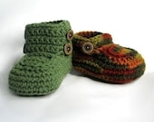 Instant digital download Crochet Pattern Boys Booties Baby Boots pdf