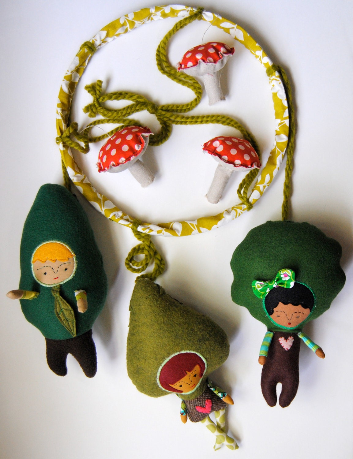 Baby Mobile --- Children of the Forest with Toadstools --- Made to Order