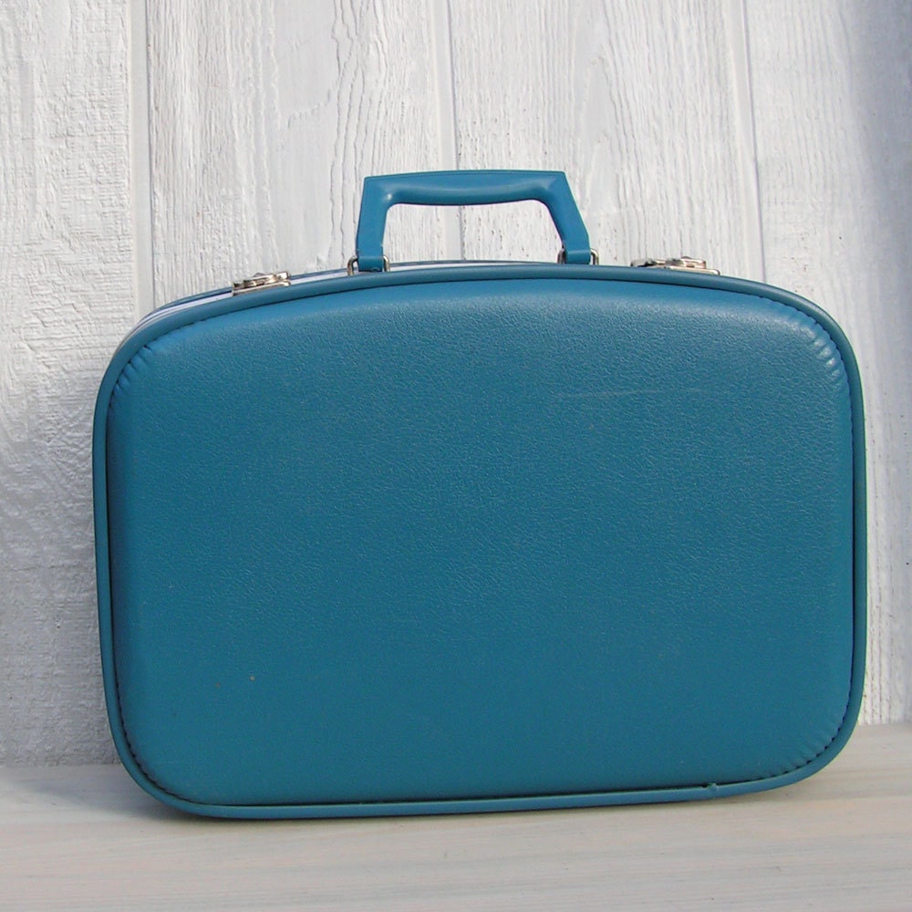 wood grain suitcase