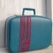 wood grain suitcase