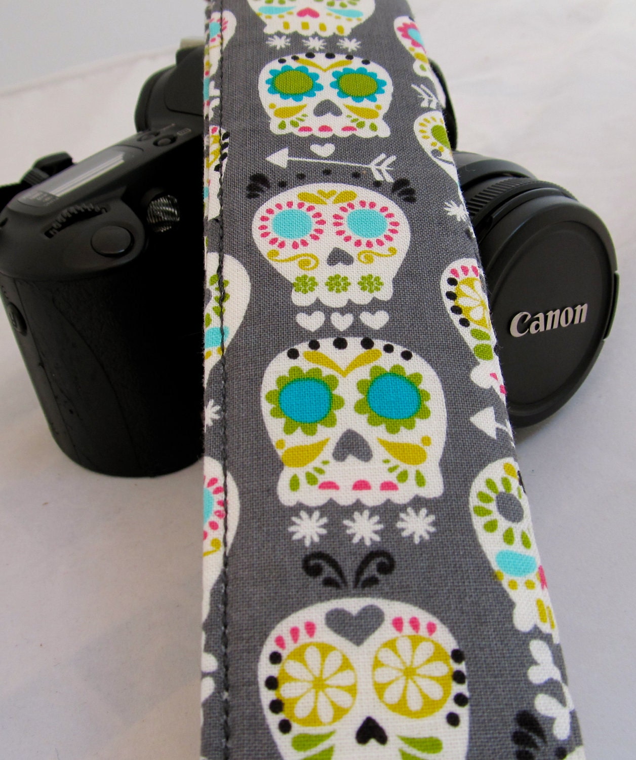 Funky Straps... "Dia de los Muertos" style camera straps