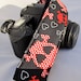 Funky Camera Strap-- Polka Dot Red and White for dSLR style-- Canon Olympus Nikon accessory