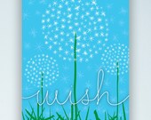 Dandelion "wish" illustration, art print