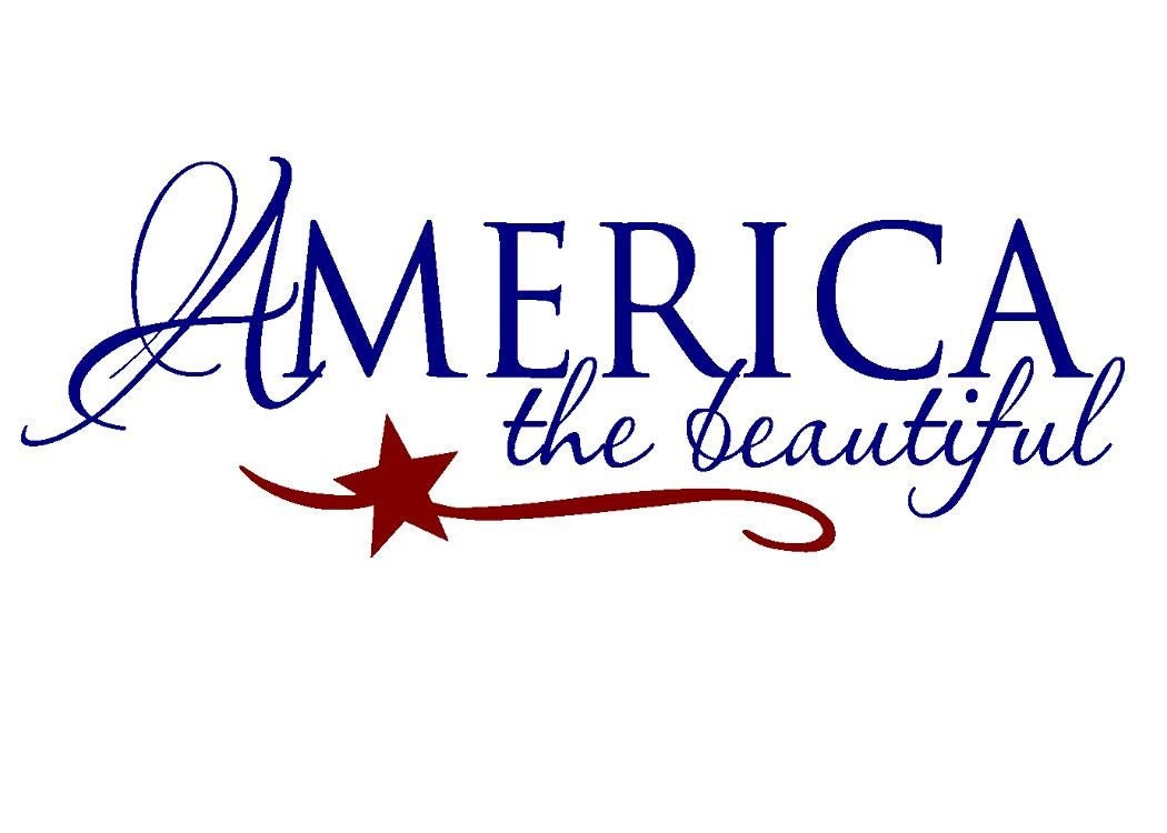 America the Beautiful Patriotic Vinyl Wall by empressivedesigns