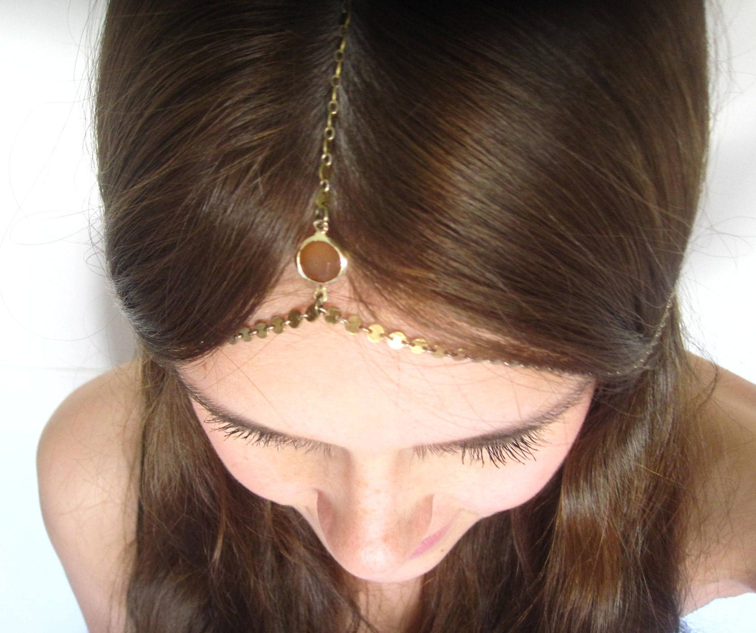CHAIN HEADPIECE- chain headdress head chain