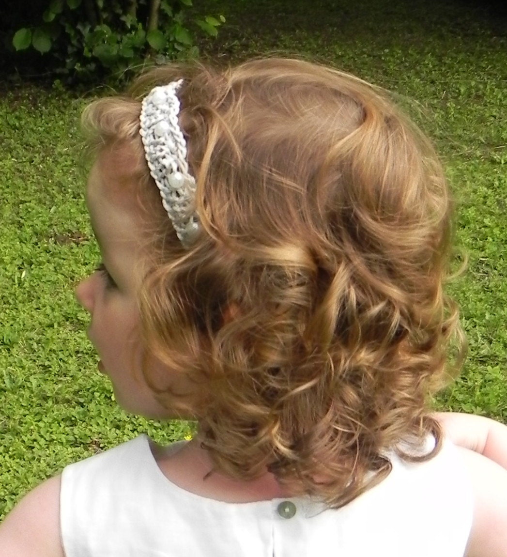 Silk and Pearl Tiara Knitting Pattern PDF