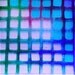 Fused Glass, Square, Blue, Green, Purple, Matrix Plate, 9 inches, home decor by colorolight on Etsy