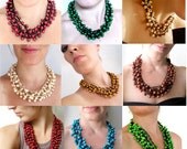 Mexican style necklace, Cluster Bead Necklaces, adjustable necklaces, made in Mexico