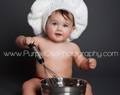 Custom Made to Order Pastry Chef Hat - Photography Prop - Any Size - Any Color
