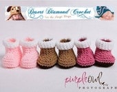 Crochet Pattern 003 - Baby Snow Booties - 3 Sizes