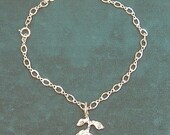 Sterling Silver Twilight Rose Charm Bracelet