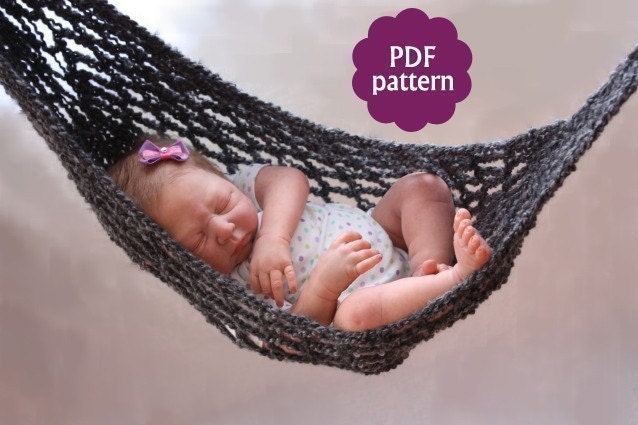Hammock Baby Photo Prop Crochet Pattern   PDF : INSTANT DOWNLOAD  Permission granted to sell items made from this pattern