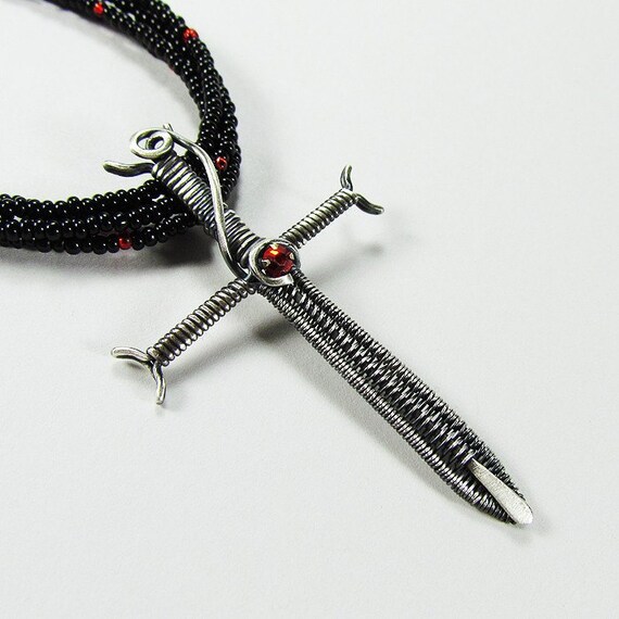Sword Pendant Wire Jewelry Tutorial