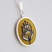 Embroidered Necklace Hand Embroidered Flower Pendant