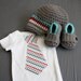Boy set. Tie onesie, crochet loafers and crochet hat. NEW ITEM you choose size and design. Photo prop SALE price
