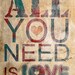 All You Need Is Love Typography Poster Print canvas quote phrase words   powerful  romantic gift family home  Decor typography print