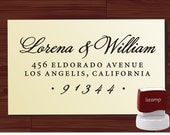 Legacy Handwriting Script Custom Rubber Stamp - SAVE the DATE Personalized Wedding Stationery Self Inking Address Stamper -  Style 1280Q