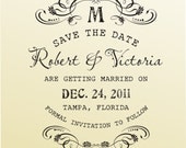 SAVE the DATE  vintage design typewriter font - style 6020 -  Digital File, Print Anywhere