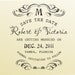 SAVE THE DATE vintage design typewriter font rubber stamp clear block mounted -style 6020  - custom wedding stationary