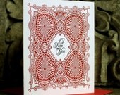 I Love You Letterpress Blank Card