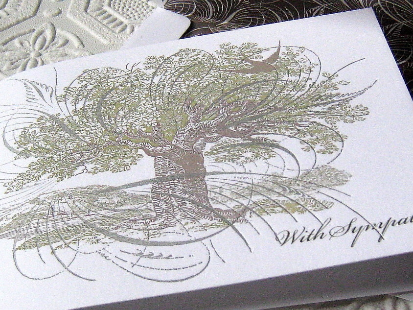 With Sympathy Letterpress Blank Card