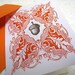 Letterpress Thanksgiving or Autumn Acorn Greeting Card