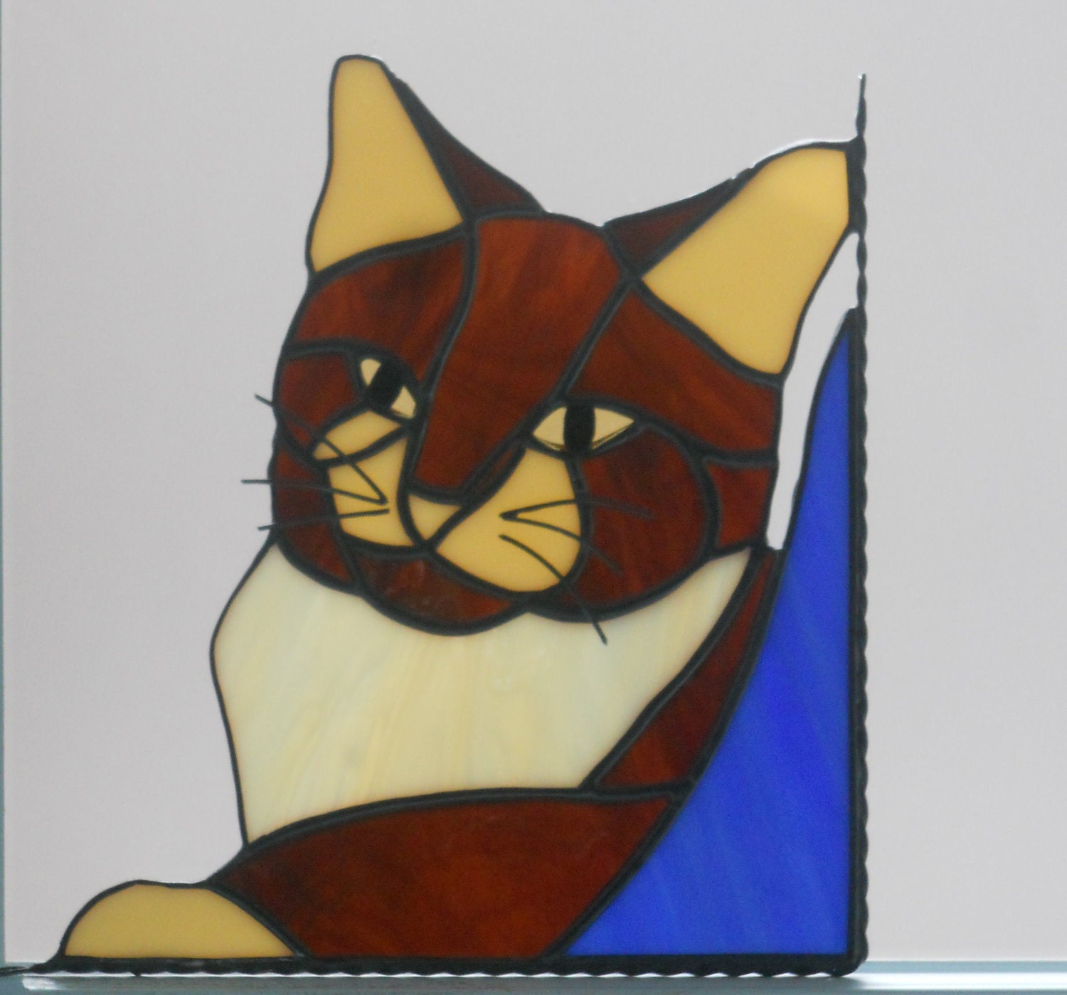 Cat / stained glass window corner by GLASSCORNER on Etsy