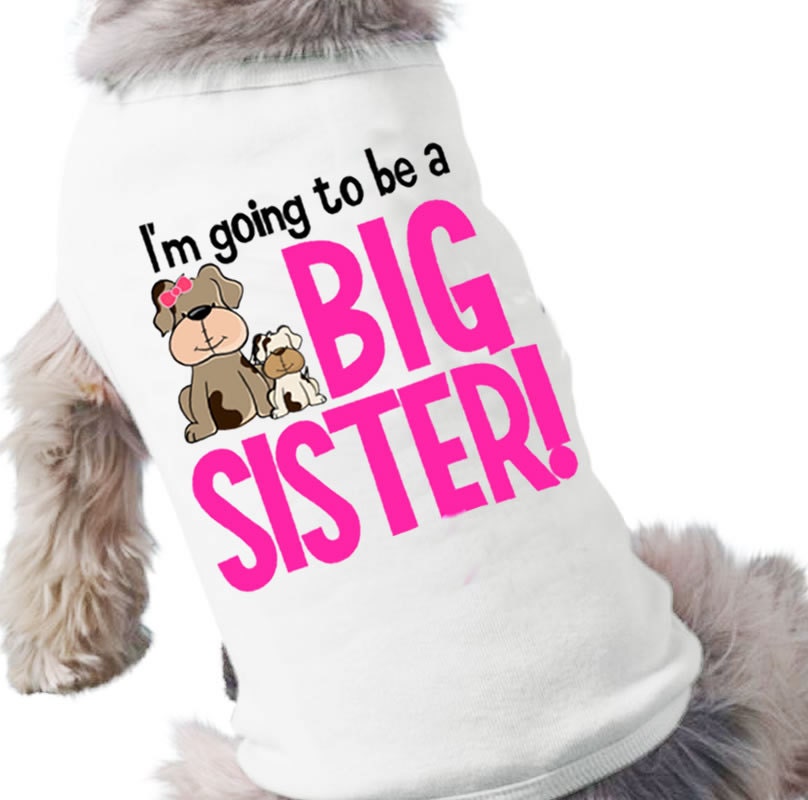 personalized big sister dog shirt-I'm going to be a big sister dog tshirt perfect for first baby pregnancy announcement and dog lover
