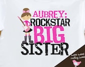 Big sister shirt - Personalized Rockstar Big Sister T shirt