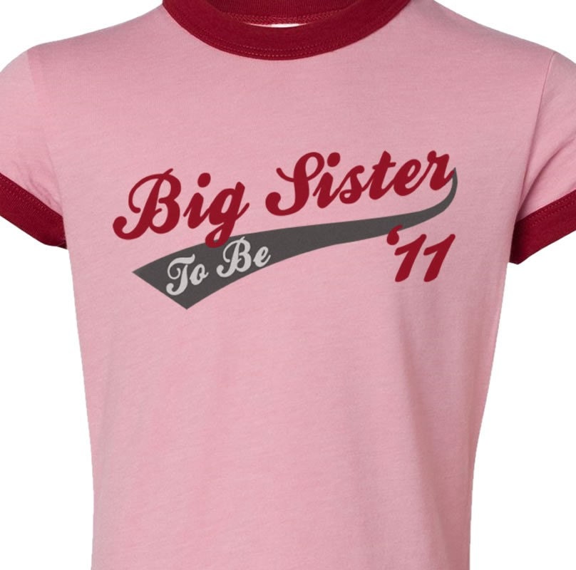 Big Sister shirt- Team Youth Ringer T-shirt perfect pregnancy announcement