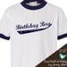 Birthday Boy shirt - perfect for the baseball, sports themed birthday party RINGER style