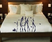 Handpainted Sea Life Duvet w/ pillow casse by ShaNickers-- Queen Size