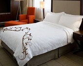 CUSTOMIZABLE Handpainted Floral Unity Duvet w/ pillow case by ShaNickers-- Queen Size