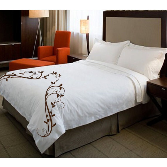 CUSTOMIZABLE Handpainted Floral Unity Duvet w/ pillow case by ShaNickers-- Queen Size