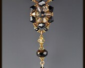 Beadwoven, Beaded, Beadwork, Swarovski Crystal Flower Necklace
