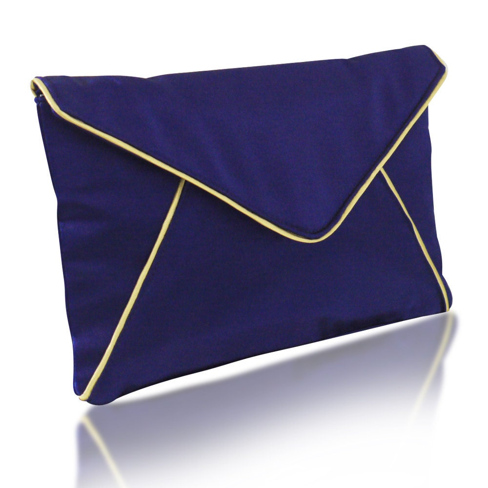 Purple and gold satin Katerina clutch