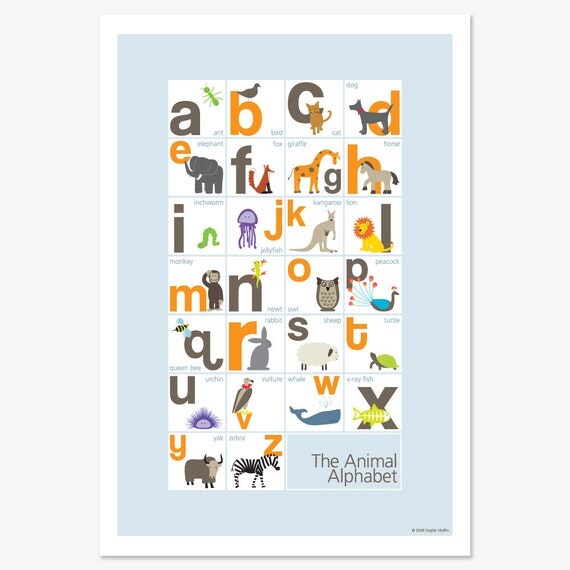 Animal Alphabet Print