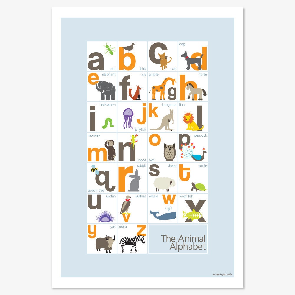 Animal Alphabet Print
