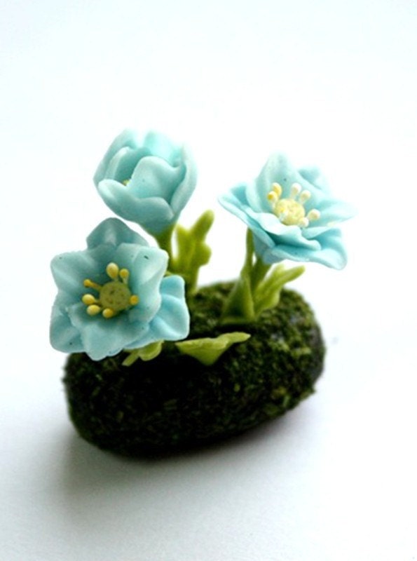 Miniature Plants Polymer Clay Flowers Supplies by Mycraftgarden