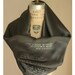 Distressed Text Silk Scarf 2010 Rich Muted Charcoal Gray